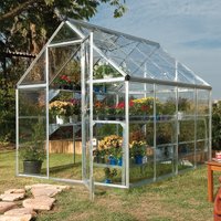 6â x 8â Palram Canopia Harmony Walk In Silver Polycarbonate Greenhouse (1.85m x 2.47m)