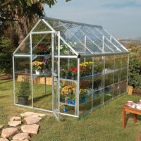 6â x 10â Palram Canopia Harmony Walk In Silver Polycarbonate Greenhouse (1.85m x 3.06m)