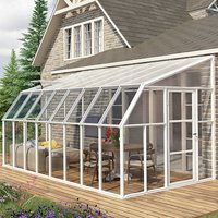 8' x 16' Palram Canopia Rion White Sun Room Walk-In Wall Greenhouse (2.4m x 4.8m)