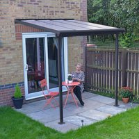 7% discount: 7' x 7' Palram Canopia Sierra Grey Clear Patio Cover (2.28m x 2.25m)