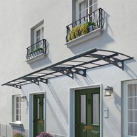 12% discount: 22â x 4â7 Palram Canopia Herald 6690 Grey Mist Large Door Canopy (6.71m x 1.39m)