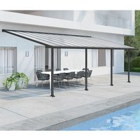 8% discount: 10' x 24' Palram Canopia Olympia Grey Patio Cover with Clear Panels (2.95m x 7.39m)