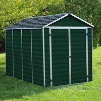 25% discount: 6' x 10' Palram Canopia Green Skylight Apex Plastic Shed (1.85m x 3.04m)