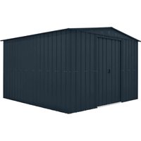 12% discount: 10' x 10' Globel Anthracite Grey Apex Metal Shed (3.08m x 3.10m)