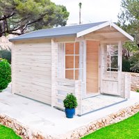 12% discount: Shire Maulden 2.4m x 3.2m Log Cabin Summerhouse (19mm)