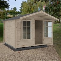12% discount: Shire Crinan 2.7m x 2.9m Log Cabin Summerhouse (19mm)
