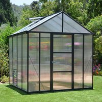 5% discount: 8'x8' Palram Canopia Glory Grey Walk In Polycarbonate Greenhouse (2.4x2.4m)