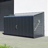 6'5 x 2'11 Trimetals Storeguard Anthracite Metal Garden Storage Unit (1.96m x 0.89m)