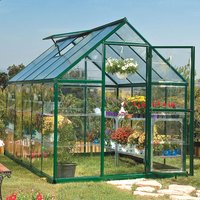 6' x 10' Palram Canopia Hybrid Walk In Green Polycarbonate Greenhouse (1.85m x 3.06m)