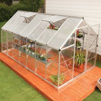 5% discount: 6' x 14' Palram Canopia Hybrid Large Silver Polycarbonate Greenhouse (1.85m x 4.26m)
