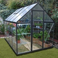 6% discount: 6' x 8' Palram Canopia Hybrid Walk In Grey Polycarbonate Greenhouse (1.85m x 2.47m)
