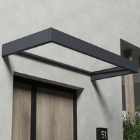 7â1 x 3â1 Palram Canopia Sophia 2150 Grey Clear Door Canopy (2.15m x 0.95m)