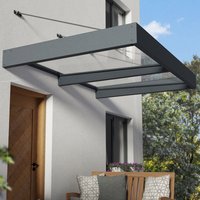 6â4 x 4â7 Palram Canopia Sophia XL 2000 Grey Clear Door Canopy (1.92m x 1.4m)