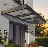 12â5 x 4â7 Palram Canopia Sophia XL 4000 Grey Clear Door Canopy (3.79m x 1.4m)