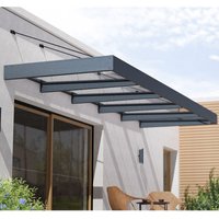 15â5 x 4â7 Palram Canopia Sophia XL 5000 Grey Clear Door Canopy (4.71m x 1.4m)
