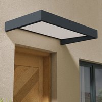 5'3 x 3'1 Palram Canopia Sophia 1600 Grey Door Canopy - White Opal (1.6m x 0.95m)