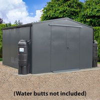 10' x 11' Asgard Garrison Plus Police Preferred Metal Garden Workshop Shed - Installation Included (3.11m x 3.48m)