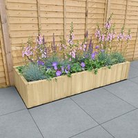20% discount: 5'11 x 2'2 Forest Lapline Shiplap Wooden Planter (1.79m x 0.67m)