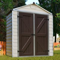 6' x 3' Palram Canopia Tan Skylight Apex Plastic Shed (1.85m x 0.9m)
