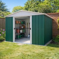 22% discount: 10' x 10' Yardmaster Green Apex Metal Shed (3.03m x 2.98m)
