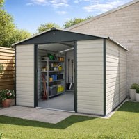 14% discount: 10' x 12' Yardmaster Shiplap Apex Metal Shed Anthracite Finish (3.03m x 3.76m)