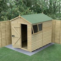 10% discount: 8' x 6' Forest Timberdale 25yr Guarantee Tongue & Groove Pressure Treated Apex Shed (2.46m x 2.03m)