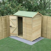 6' x 4' Forest Timberdale 25yr Guarantee Tongue & Groove Pressure Treated Windowless Reverse Apex Shed (1.93m x 1.37m)