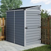 22% discount: 4' x 6' Palram Canopia Grey Skylight Pent Plastic Shed (1.17m x 1.77m)