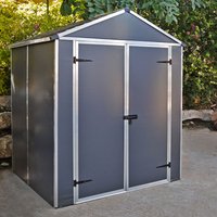 20% discount: 6' x 5' Palram Canopia Rubicon Multi-Wall Premium Dark Grey Plastic Shed (1.85m x 1.53m)