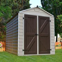 26% discount: 6' x 8' Palram Canopia Tan Skylight Apex Plastic Shed (1.85m x 2.29m)