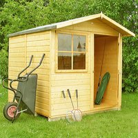 21% discount: 6'9 x 6'6 Shire Abri Apex Wooden Garden Shed (2.05m x 1.98m)