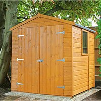 36% discount: 6' x 6' Shire Arran Double Door Apex Wooden Garden Shed (1.97m x 1.83m)