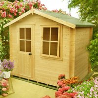 18% discount: Shire Avesbury 2.1m x 2.1m Log Cabin Summerhouse (19mm)