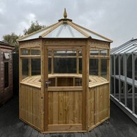 13% discount: 7'10 x 7'10 Coppice Thetford Octagonal Unpainted Wooden Greenhouse (2.39m x 2.39m)