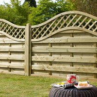 44% discount: Forest 6' x 3' Pressure Treated Prague Decorative Europa Fence Panel (1.8m x 0.9m)