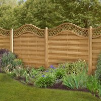 44% discount: Forest 6' x 5' Paloma Pressure Treated Decorative Fence Panel (Europa Prague) - 1.8m x 1.5m