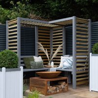 46% discount: Forest Firenze Corner Garden Arbour Seat 5'11 x 5'11 (1.8m x 1.8m)