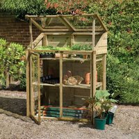 36% discount: 4'x2' Forest Wooden Small Mini Lean To Greenhouse (1.2x0.62m)