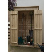 25% discount: 3'6 x 2' Forest Overlap Tall Pent Wooden Garden Storage Tool Store - Outdoor Patio Storage (1m x 0.55m)