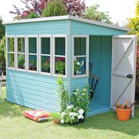 11% discount: 6' x 8' Shire Sun Pent Wooden Garden Potting Shed (1.94m x 2.58m)
