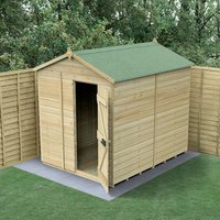 19% discount: 8' x 6' Forest Timberdale 25yr Guarantee Tongue & Groove Pressure Treated Windowless Apex Shed (2.46m x 2.03m)