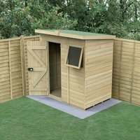 19% discount: 6' x 4' Forest Timberdale 25yr Guarantee Tongue & Groove Pressure Treated Pent Shed (1.95m x 1.38m)