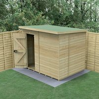 19% discount: 8' x 6' Forest Timberdale 25yr Guarantee Tongue & Groove Pressure Treated Windowless Pent Shed (2.48m x 2.02m)