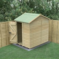 19% discount: 7' x 5' Forest Timberdale 25yr Guarantee Tongue & Groove Pressure Treated Windowless Reverse Apex Shed (2.33m x 1.58m)