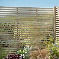 42% discount: Forest 6' x 6' Pressure Treated Contemporary Slatted Fence Panel (1.8m x 1.8m)