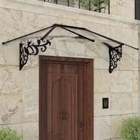 12% discount: 7â1 x 2â11 Palram Canopia Lily 2130 Black Clear Door Canopy (2.16m x 0.88m)