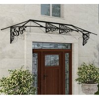 11% discount: 10â6 x 2â11 Palram Canopia Lily 3100 Black Clear Large Door Canopy (3.19m x 0.88m)