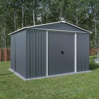 15% discount: 10' x 10' Yardmaster Castleton Anthracite Apex Metal Shed (3.03m x 2.98m)