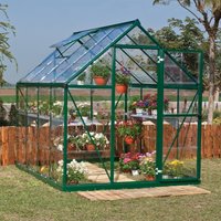 6% discount: 6â x 8â Palram Canopia Harmony Walk In Green Polycarbonate Greenhouse (1.85m x 2.47m)