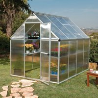 6% discount: 6'x8' Palram Canopia Mythos Walk In Silver Polycarbonate Greenhouse (1.8x2.4m)